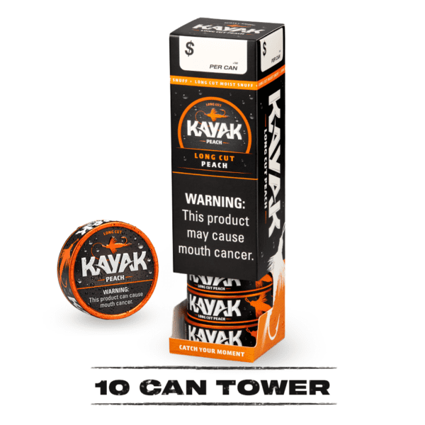 Long cut peach can tower